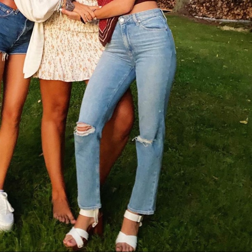 Paige Straight Ankle Jeans